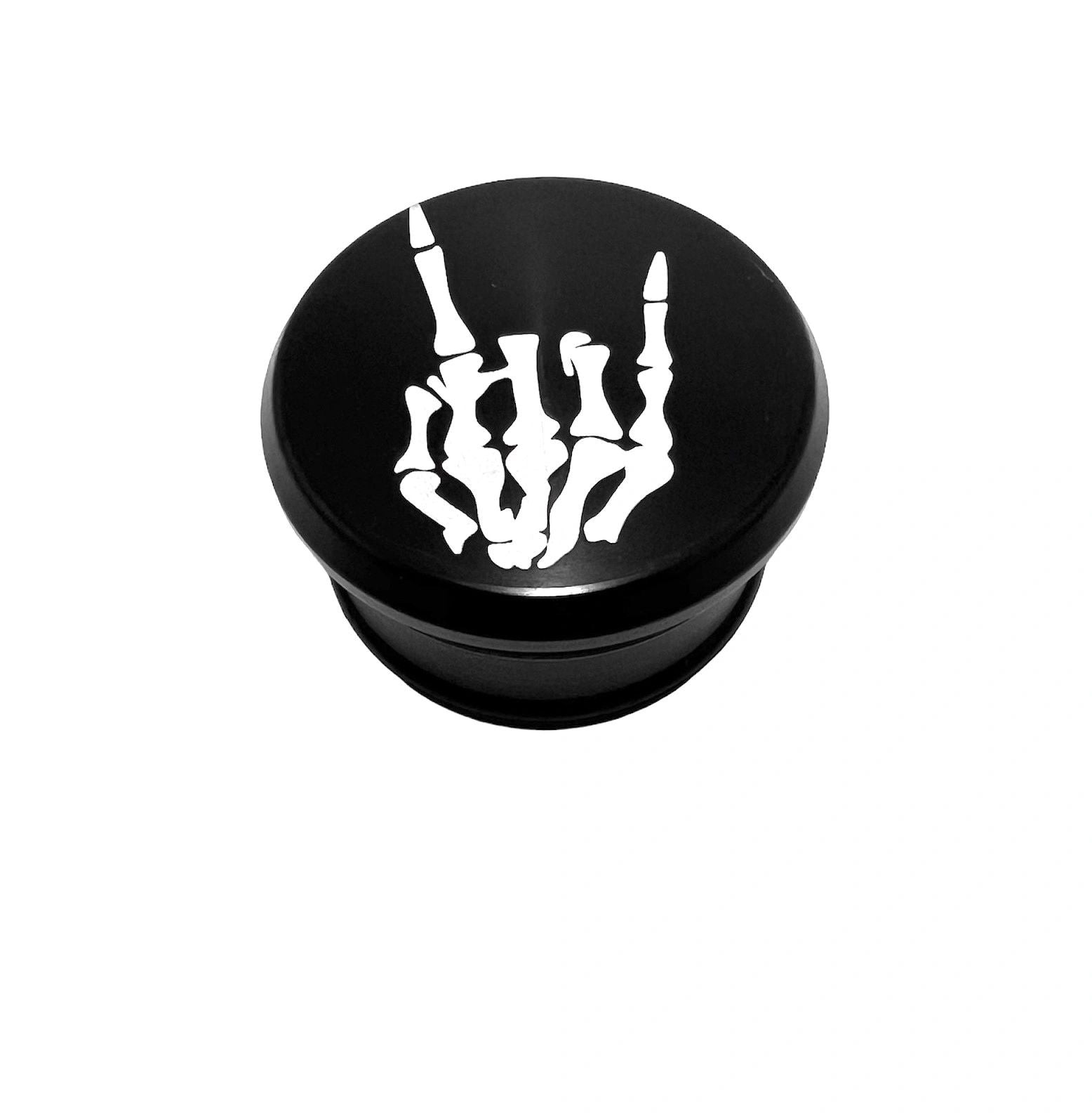 Machined Aluminum Press Fit Flat Tube Caps- 1-3/4" Middle Finger or Horns