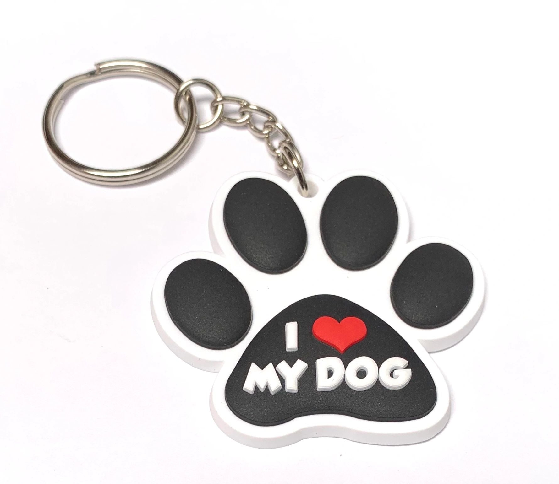 I Love My Dog Keychain Key Chain Zipper Pull