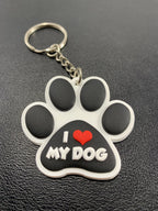 I Love My Dog Keychain Key Chain Zipper Pull
