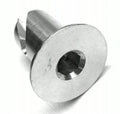7/16" Aluminum Allen Head Flush Top 1/4 turn fastener Dzus Buttons with .500" grip 500 Pieces