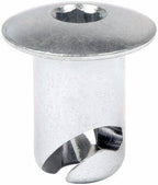7/16" Plated Or Black Dome Head 1/4 Turn Fastener Dzus Buttons With .500" Grip