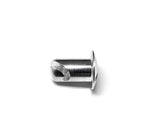 7/16" Aluminum Dome Slotted Head 1/4 Turn Fastener Dzus Buttons With .500" Grip