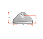 TABS / WELD TAB WITH HD 1/4" Hole -10Ga/ 9/64" Thick