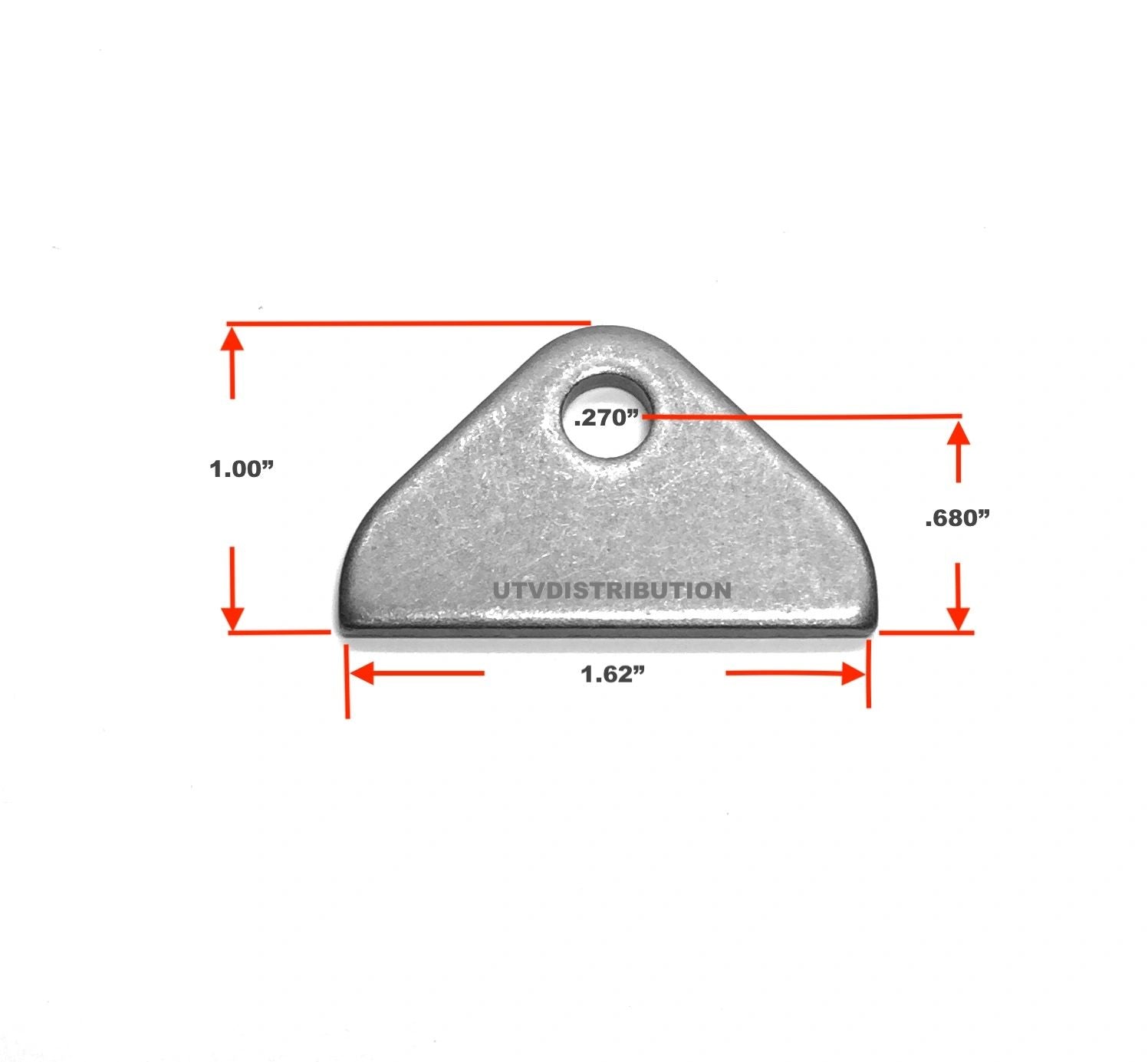 TABS / WELD TAB WITH HD 1/4" Hole -10Ga/ 9/64" Thick