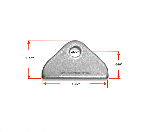 TABS / WELD TAB WITH HD 1/4" Hole -10Ga/ 9/64" Thick