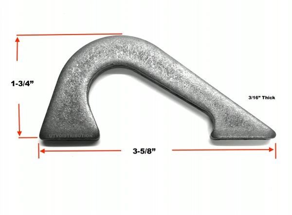 TABS / WELD TAB TIE DOWN TIE STRAP SPARE TIRE MOUNTING TAB 3/16" THICK