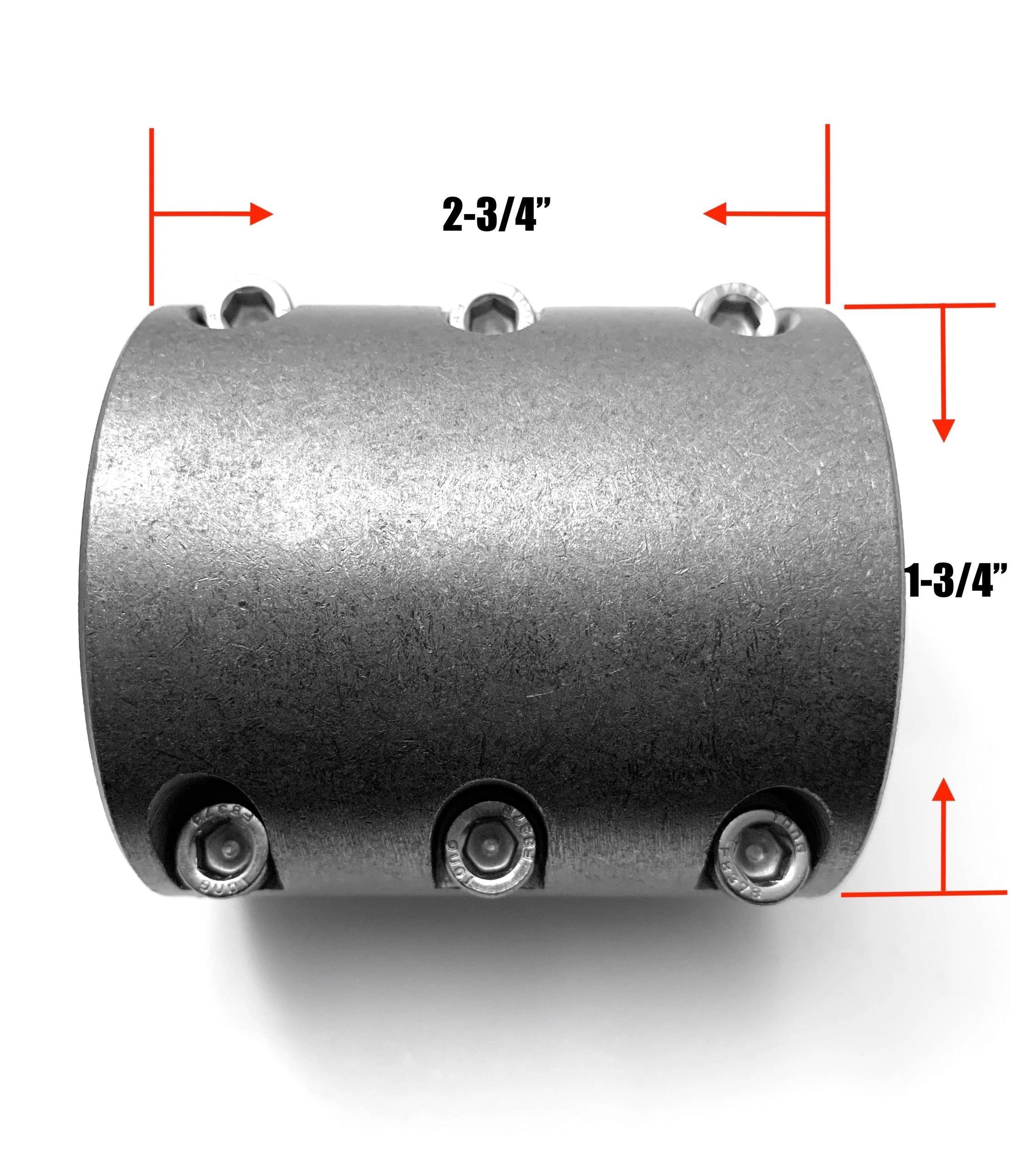 Steel bolt on tube clamps 1.75" 1-3/4 inch universal roll cage mounts-Wide 40 Clamps
