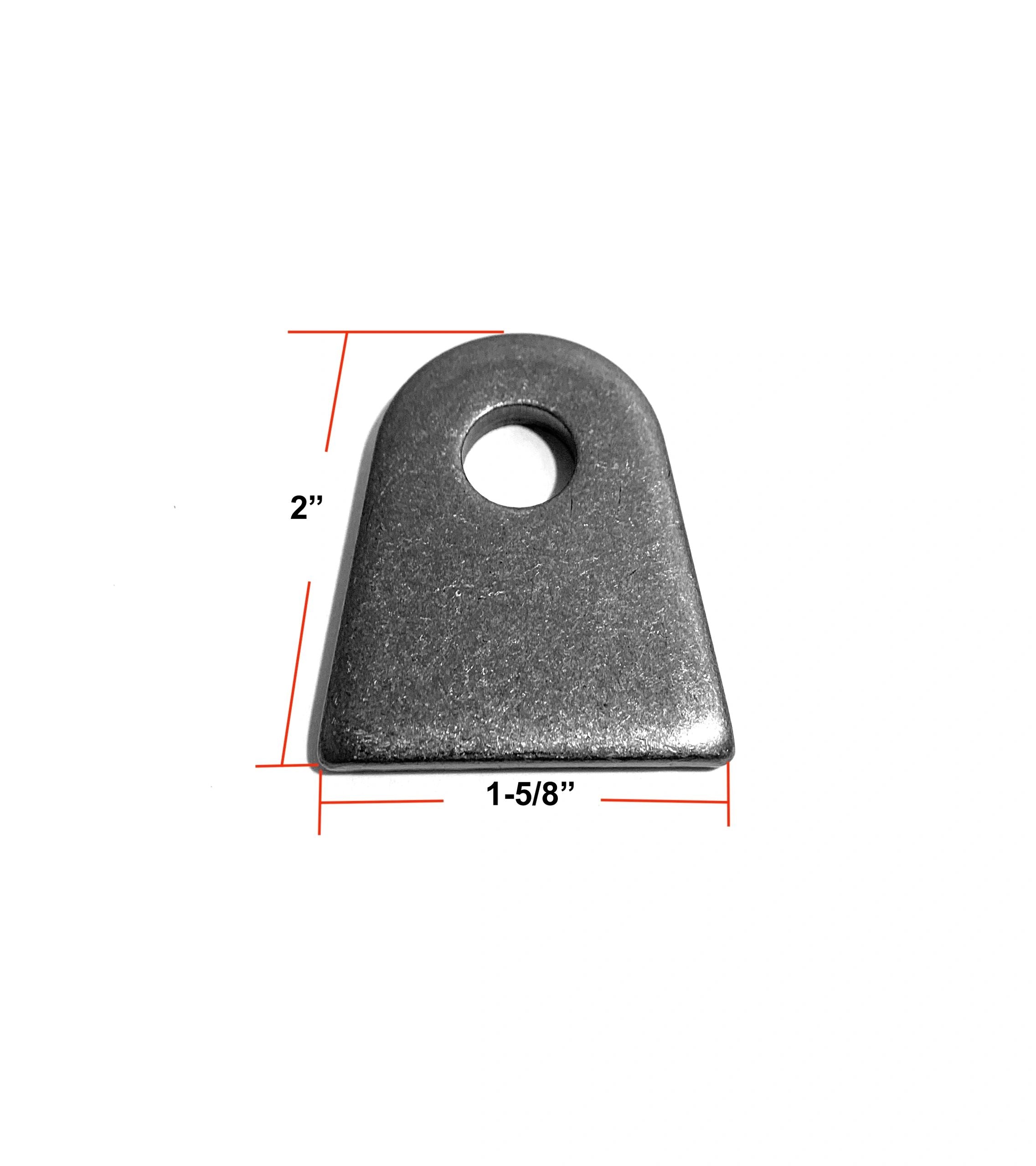 TABS / WELD TAB WITH HD 1/2" Hole x 2"Long -1/4" Thick