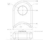 Shackle Tab Mount,D- Ring Heavy Duty Weldable Clevis, Tow Hook
