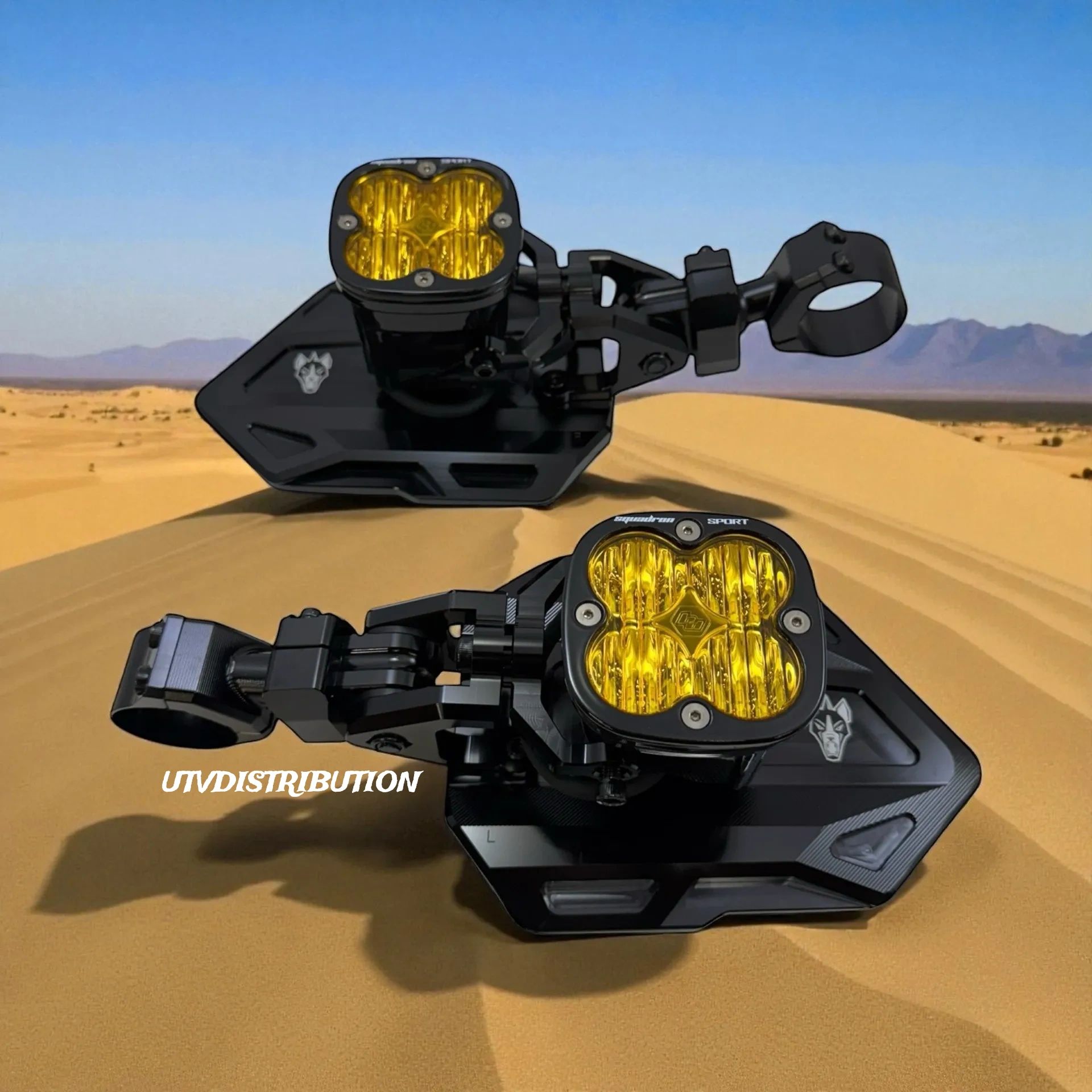 Chupacabra Offroad Cuero Baja Mirrors With Baja Designs Lights (set of 2)