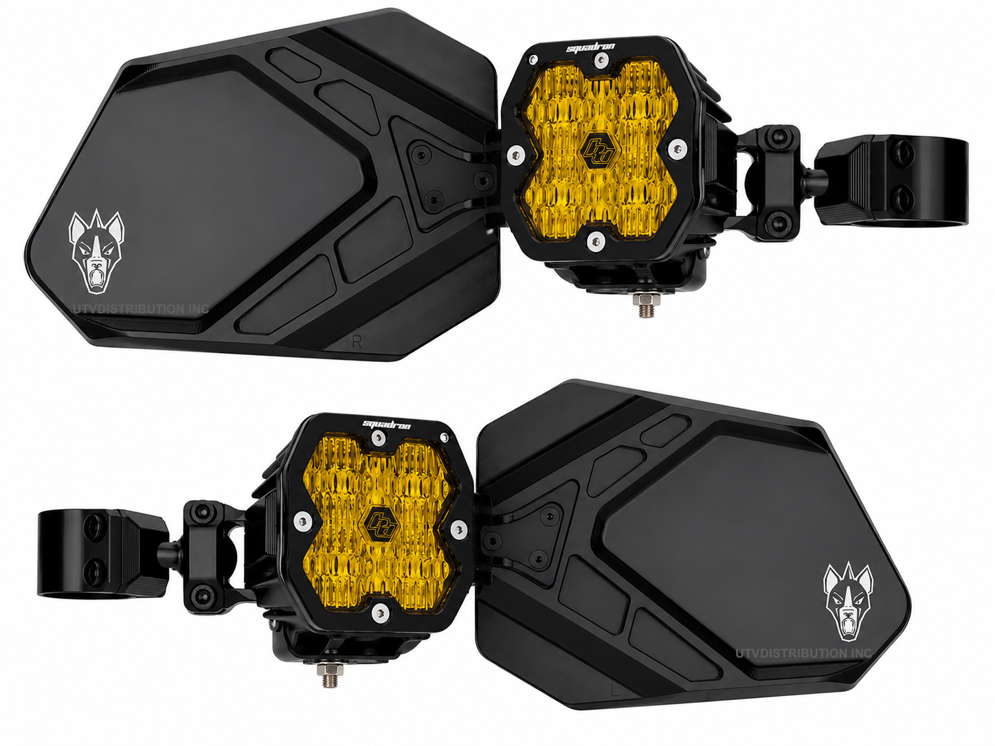 Chupacabra Offroad Cuero Pro UTV Mirrors (set of 2) With Baja Designs Squadron Sport Lights (Copy)