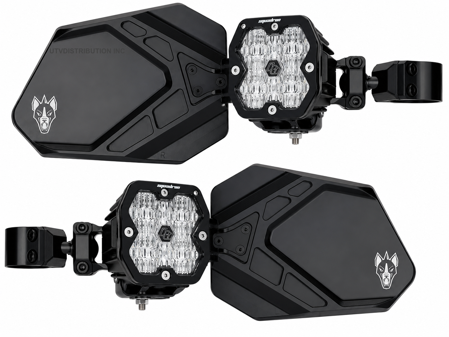 Chupacabra Offroad Cuero Pro UTV Mirrors (set of 2) With Baja Designs Squadron Sport Lights (Copy)