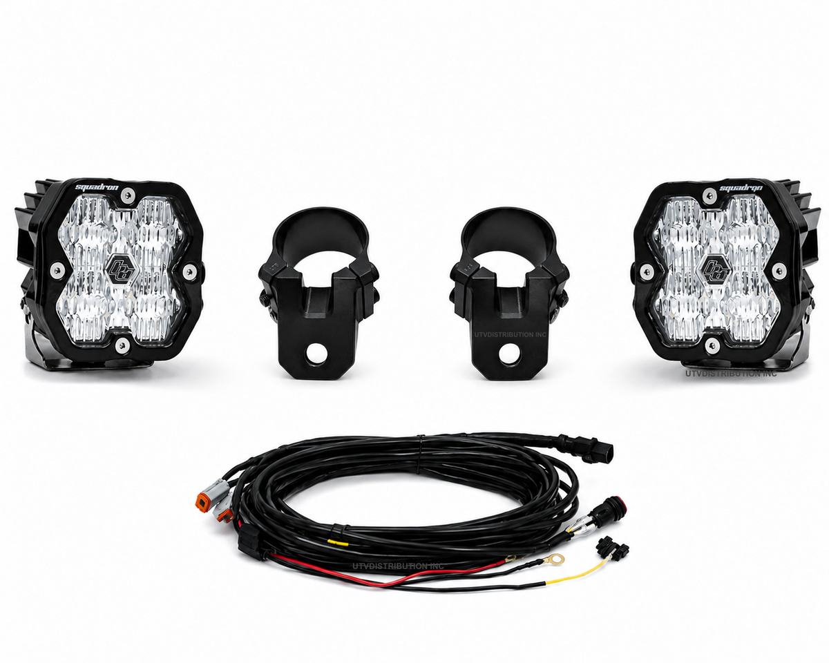 LED Lights With Billet Mounts Mounts Fits Can Am / Polaris / Kawasaki / Yamaha