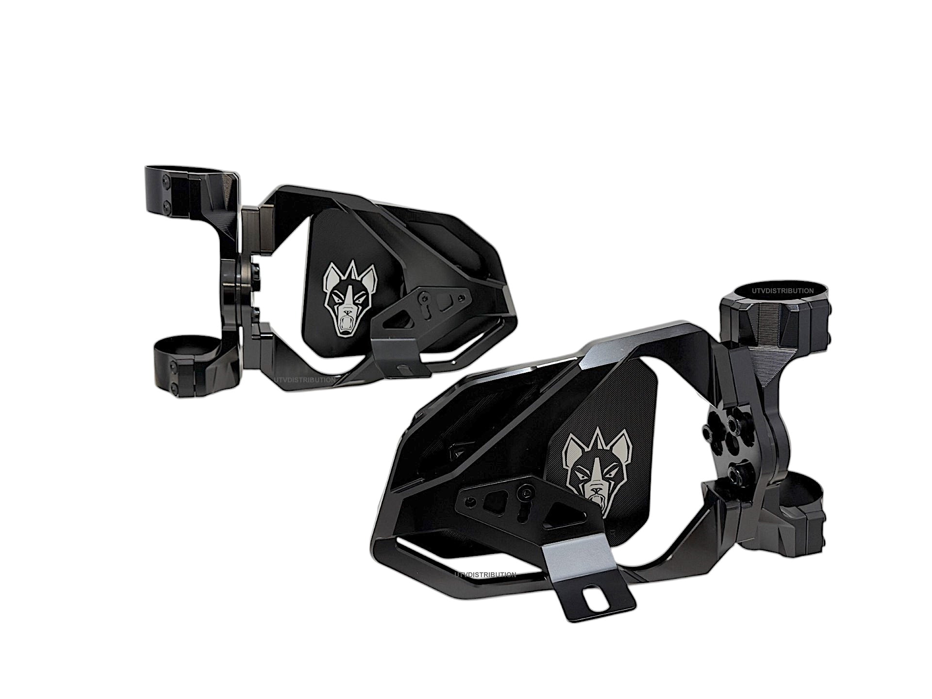 Chupacabra Offroad Cuero Race UTV Mirrors (set of 2) With Baja Designs Squadron Sport Lights