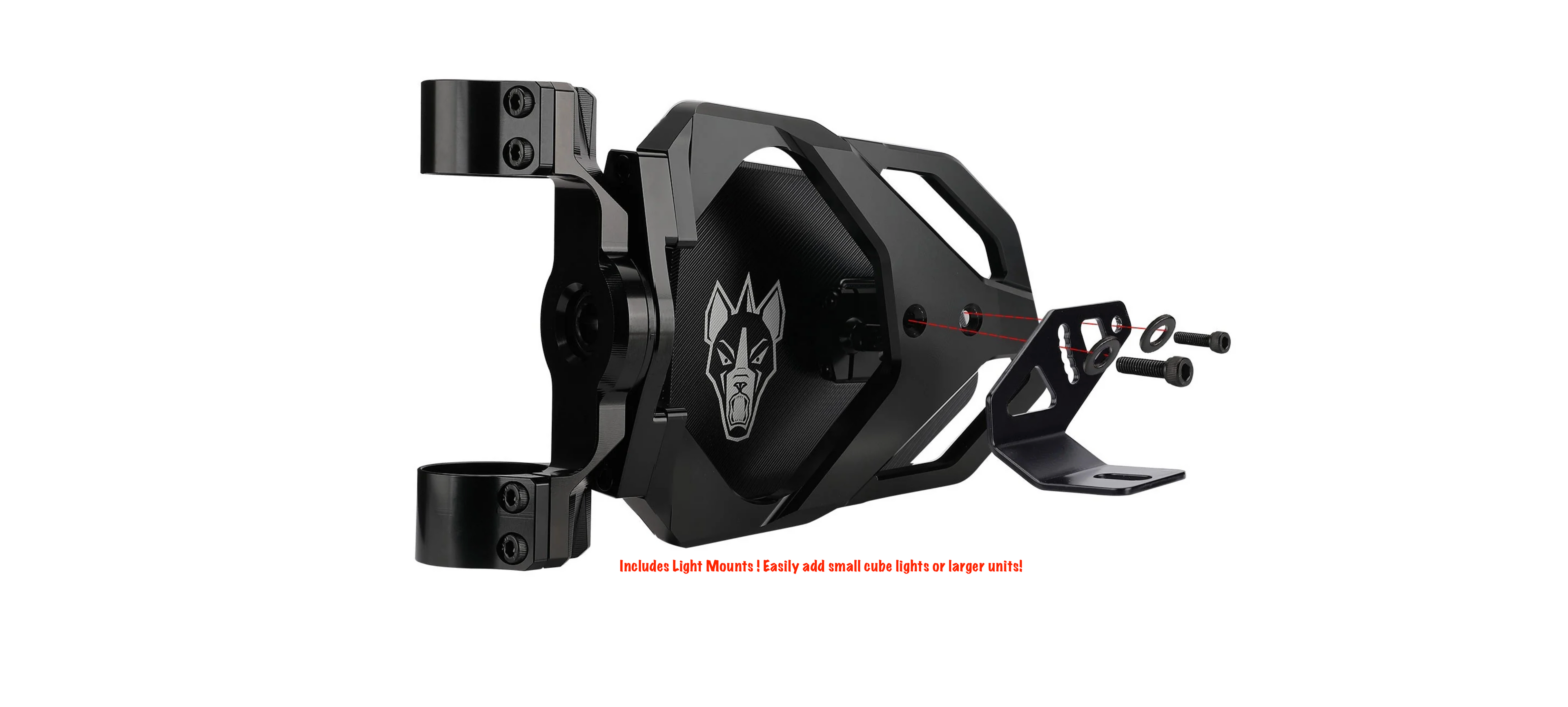 Chupacabra Offroad Cuero Race UTV Mirrors (set of 2) With Baja Designs Squadron Sport Lights