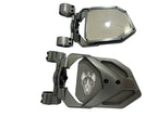 Chupacabra Offroad Titanium Gray Race UTV Mirrors (set of 2) With Baja Designs Squadron Sport Lights