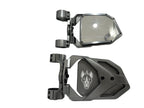 Chupacabra Offroad Titanium Gray Race UTV Mirrors (set of 2) With Baja Designs Squadron Sport Lights