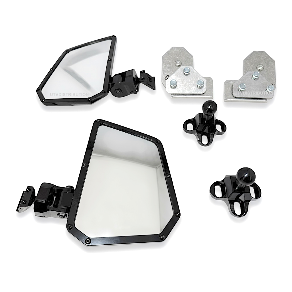 Chupacabra Offroad Cuero UTE UTV Polaris Xpedition Door Mounted Mirrors With Lights (set of 2)