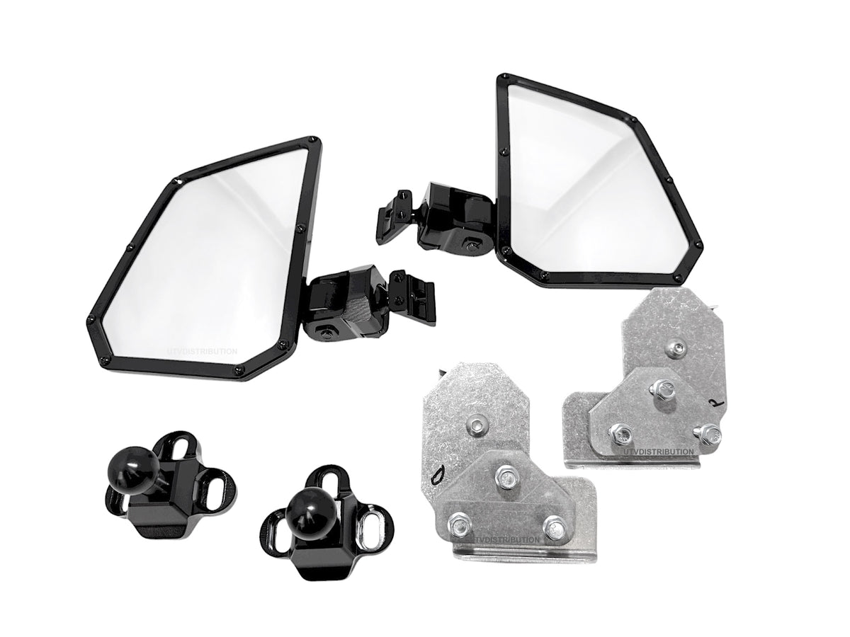 Chupacabra Offroad Cuero UTE UTV Polaris Xpedition Door Mounted Mirrors With Lights (set of 2)