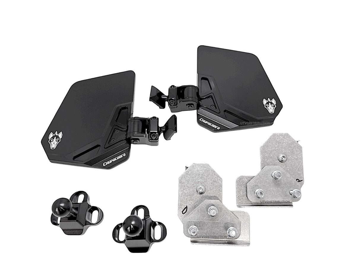 Chupacabra Offroad Cuero UTE UTV Polaris Xpedition Door Mounted Mirrors With Lights (set of 2)