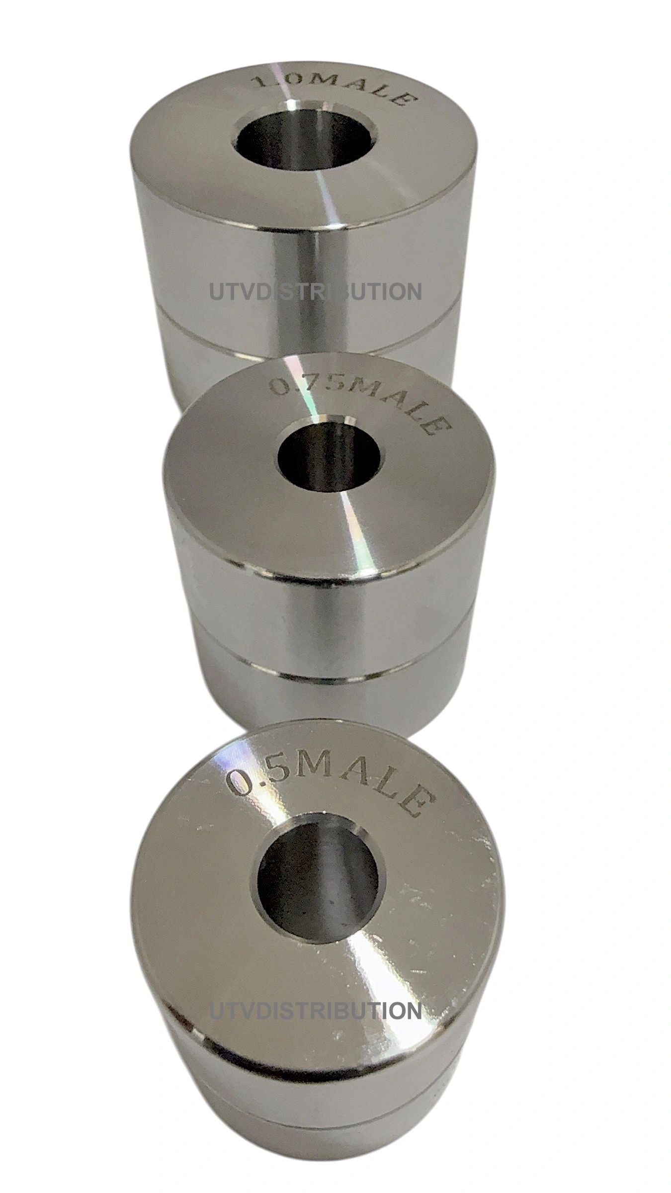 Dimple Die Set 3 Piece 1/2" 3/4" 1" Bolt Together or Hydraulic Press