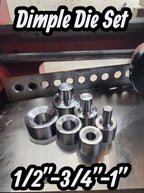 3 Piece Dimple Die Set 1/2" 3/4" 1"