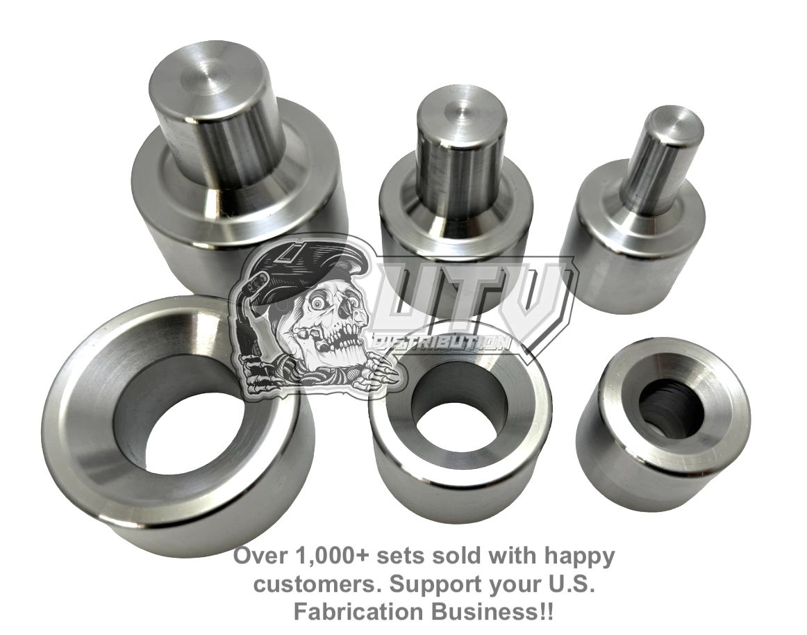3 Piece Dimple Die Set 1/2" 3/4" 1"