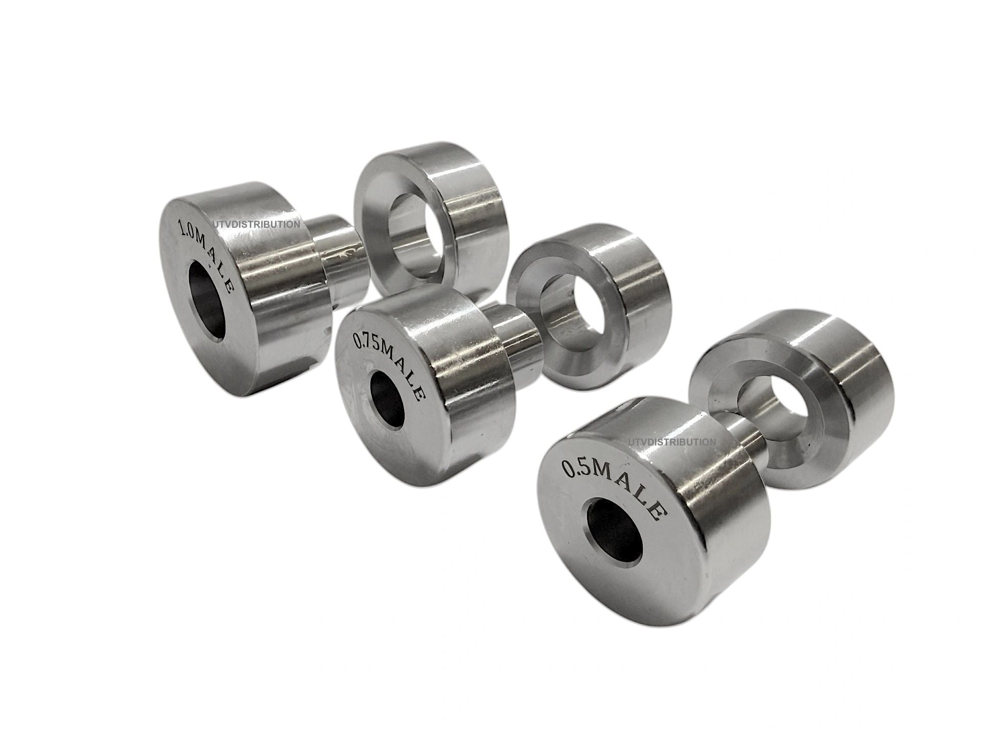 Dimple Die Set 3 Piece 1/2" 3/4" 1" Bolt Together or Hydraulic Press