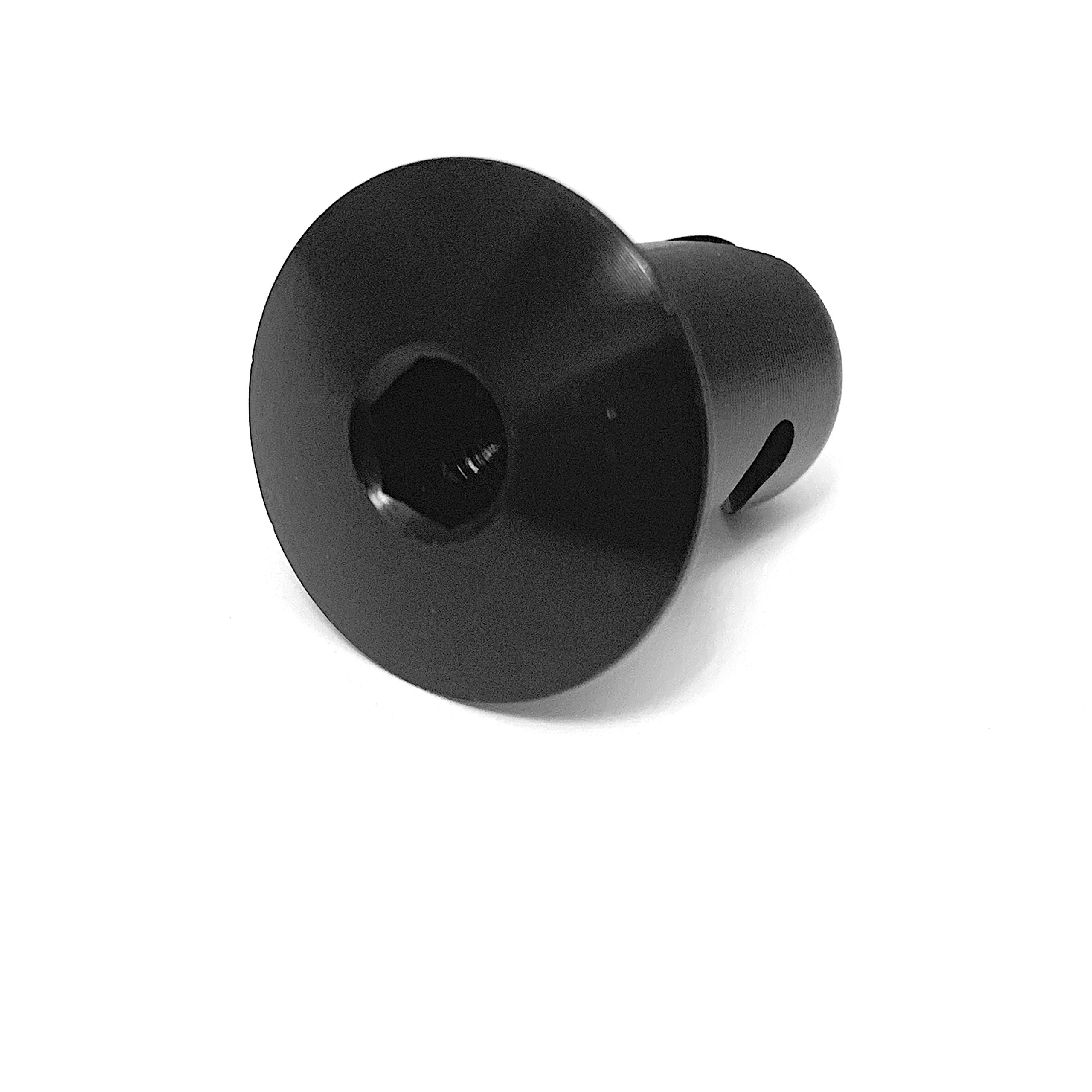 7/16" Plated Or Black Dome Head 1/4 Turn Fastener Dzus Buttons With .500" Grip-500 Pieces