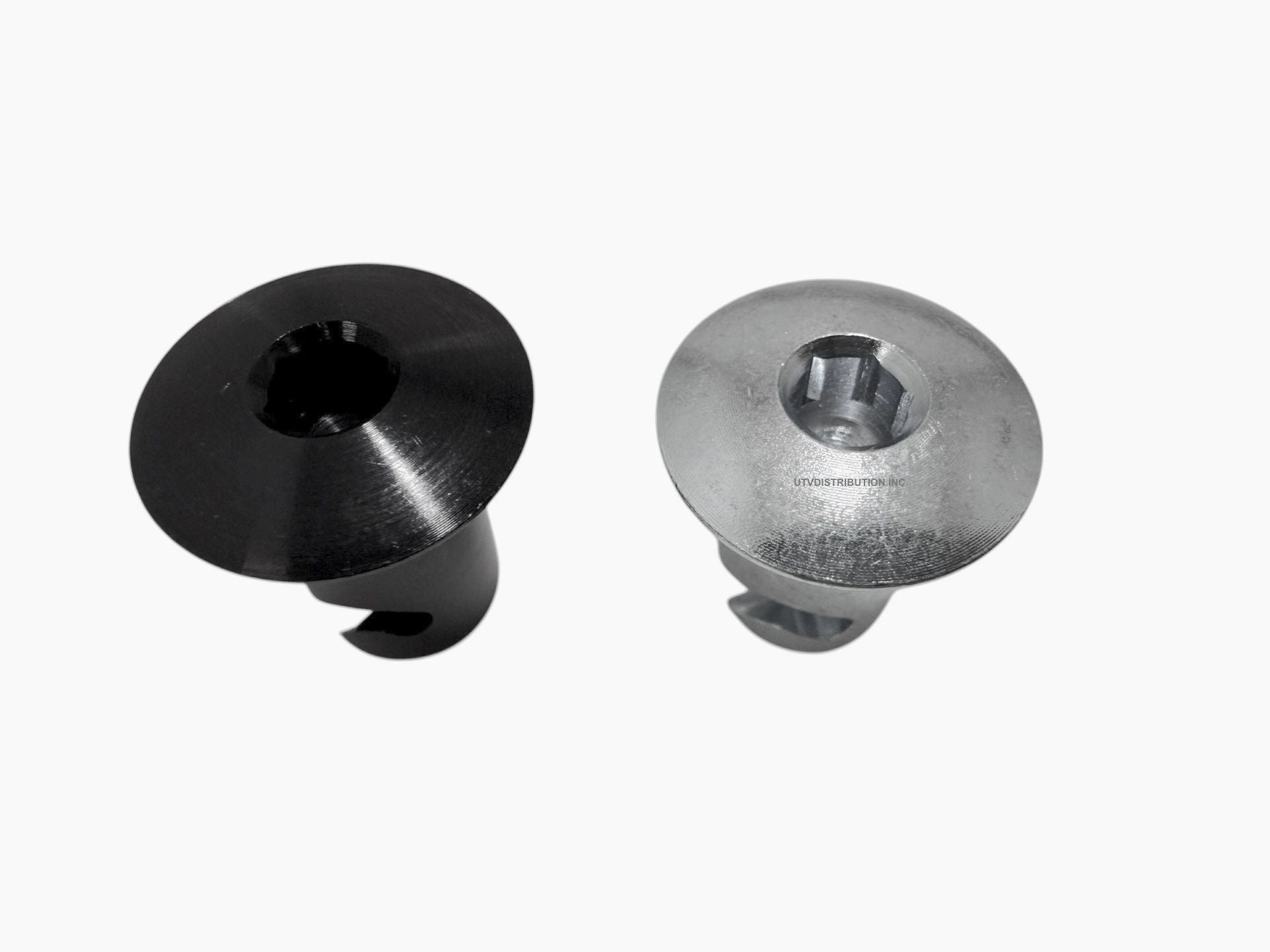 7/16" Plated Or Black Dome Head 1/4 Turn Fastener Dzus Buttons With .500" Grip-500 Pieces