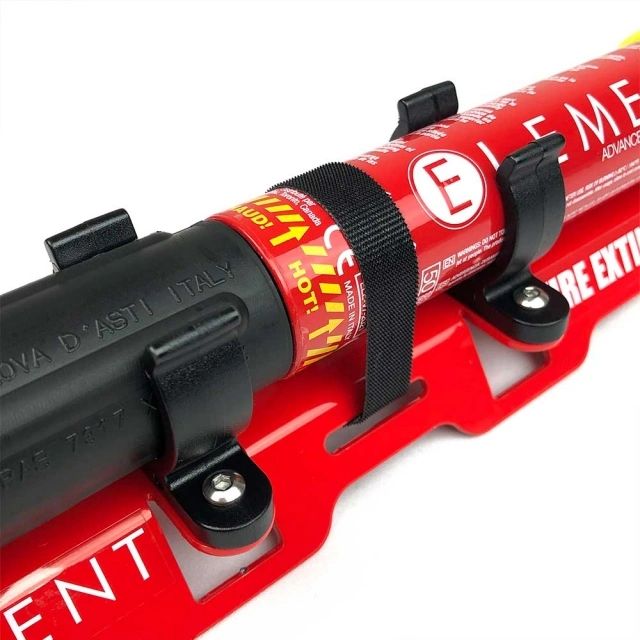 Element E50 Fire Extinguisher With Powder Coated Steel Rollcage Bar Mount Kit