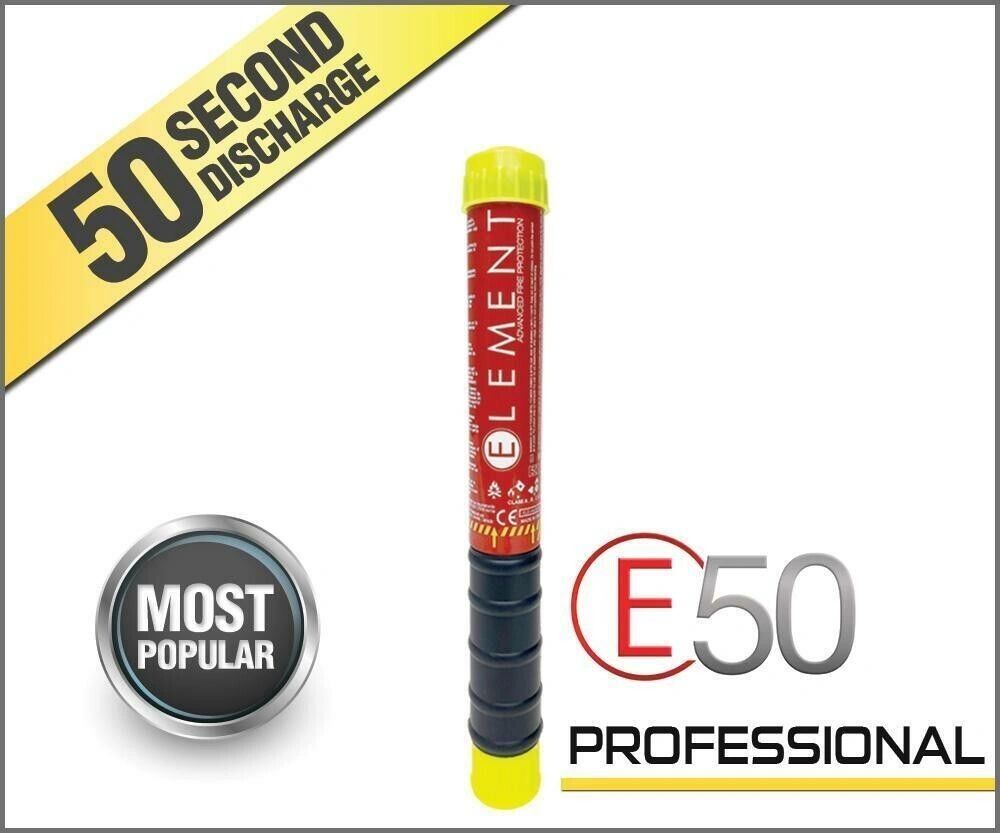 ELEMENT E50 Fire Extinguisher 40050, 50 second discharge USA NO MAINTENANCE