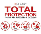 Element E50 Fire Extinguisher With Powder Coated Steel Rollcage Bar Mount Kit