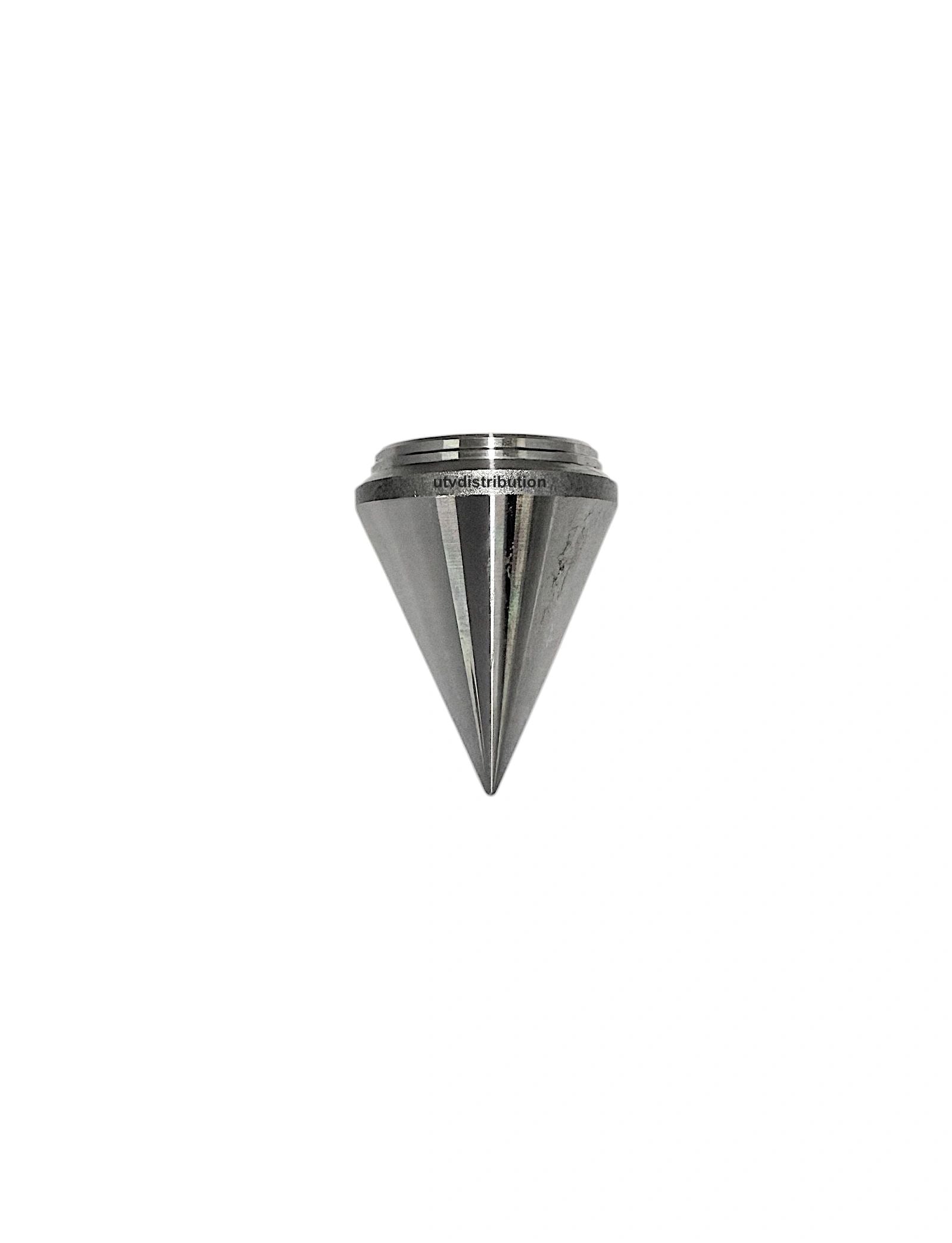 Medium Machined Solid Steel Tube Caps-Weld Caps -Spiked Style 1-3/4"