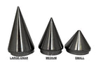 Medium Machined Solid Steel Tube Caps-Weld Caps -Spiked Style 1-3/4"