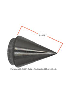 Medium Machined Solid Steel Tube Caps-Weld Caps -Spiked Style 1-3/4"