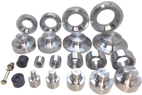 10 Piece Dimple Die Set 1/2" 3/4" 1" 1 1/4" 1 1/2" 1 3/4" 2" 2 1/2" 3" Dzus Die