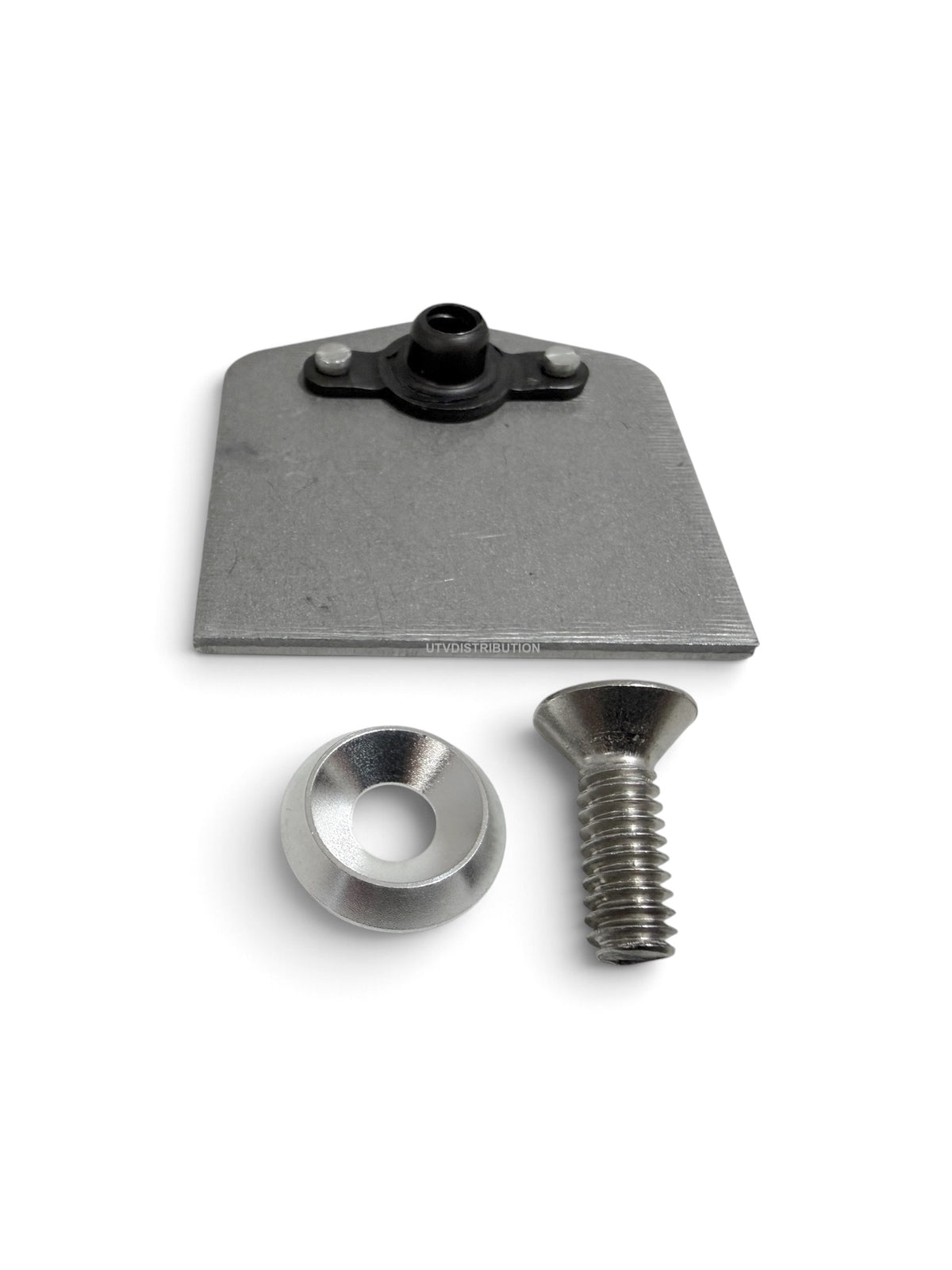 Flat Steel Tabs-Weld Tabs 1/4-20 Threaded With Aluminum Ring And Bolt