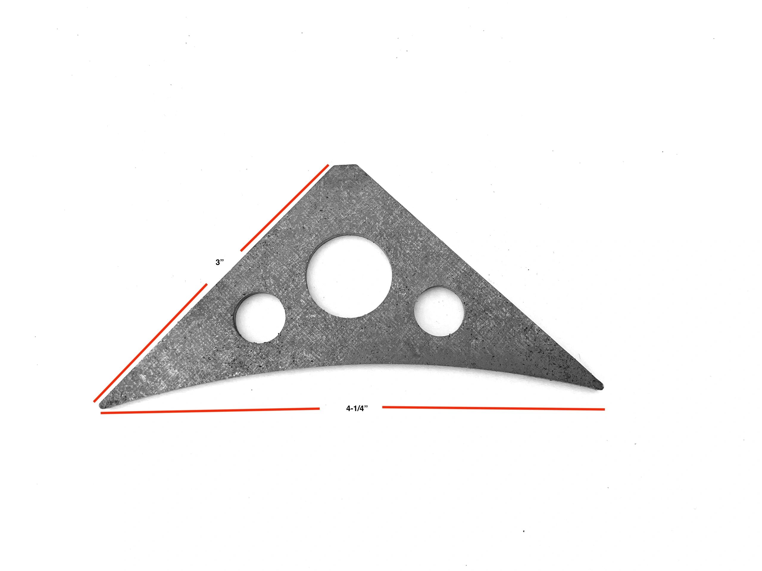 Corner Weld Gusset For Frames & Rollcages-1/8"-3 Holes